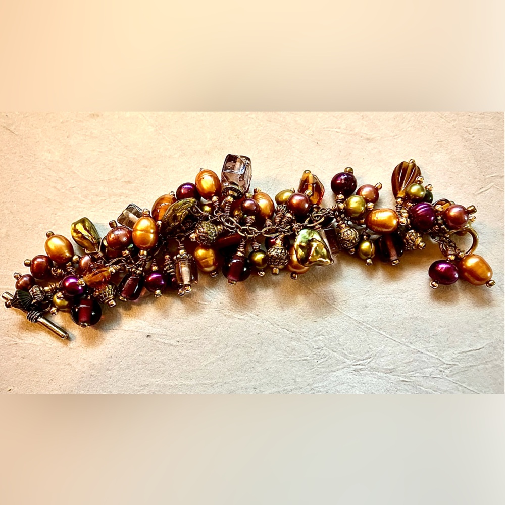 Freshwater Pearls & Glass Beads Handmade Bracelet